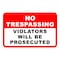Sign Solutions Usa No Trespassing Violators Will 18"X12" Diamond Grade Cubed Reflective (DG3) 080 DCS08DWT1812CUS00090 - alternate 1